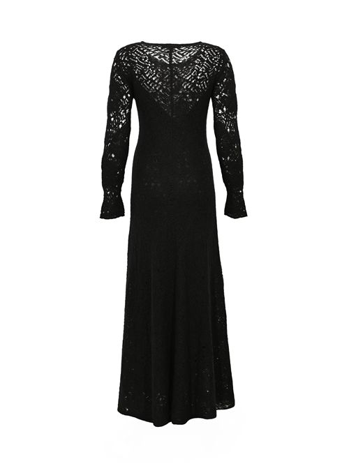 Abito lungo in pizzo con fodera D. Exterior | 612552NERO